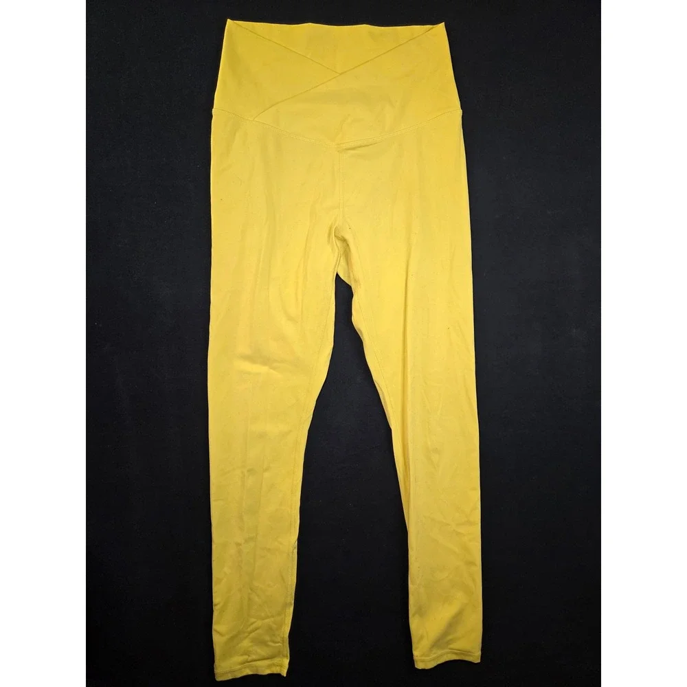 Paragon Women Crossover Waistband High Rise‎ Athletic Leggings Yoga Pants Size M